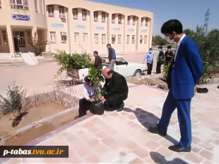 کاشت نهال  روز درختکاری توسط همکاران آموزشکده فنی و حرفه ای طبس در محل آموزشکده 10
