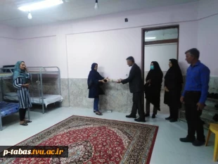 بازدید رئیس آموزشکده فنی امام علی (ع) طبس و کارکنان از خوابگاه دختران به مناسبت هفته خوابگاه ها
 2