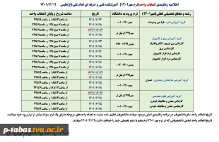 اطلاعیه مهم انتخاب واحد نیمسال اول سال تحصیلی 01-1401 4